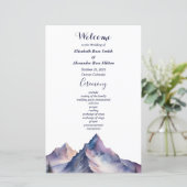 Hochzeitsprogramm für schneebedeckte Berge (Stehend Vorderseite)