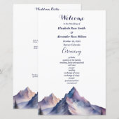 Hochzeitsprogramm für schneebedeckte Berge (Vorne/Hinten)