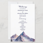 Hochzeitsprogramm für schneebedeckte Berge (Vorderseite)
