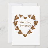 Hochzeitsprogramm für Schokoladenbrillen (Vorderseite)