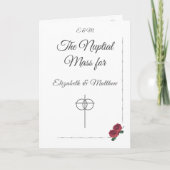 Hochzeitsprogramm für schöne Rose Programm (Vorderseite)