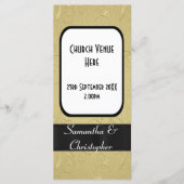 Hochzeitsprogramm für Schwarz-Gold-Kirchen Programm (Vorderseite)