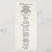 Hochzeitsprogramm für Schwarz-Gold-Kirchen Programm (Rückseite)