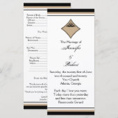 Hochzeitsprogramm für Schwarz-Tan-Diamant-Rahmen Programm (Vorne/Hinten)