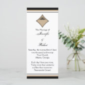 Hochzeitsprogramm für Schwarz-Tan-Diamant-Rahmen Programm (Stehend Vorderseite)