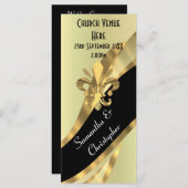 Hochzeitsprogramm für Schwarz und Gold Programm (Vorne/Hinten)