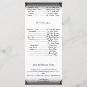 Hochzeitsprogramm für Schwarz und Rot-Gotik Programm (Rückseite)