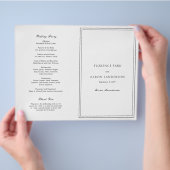 Hochzeitsprogramm für Schwarz und Weiß (Hand)