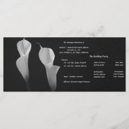 Hochzeitsprogramm für Schwarz-Weiß-Blume Programm