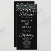 Hochzeitsprogramm für Schwarz-Weiß-Hanging-Lichter (Vorne/Hinten)