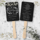 Hochzeitsprogramm für Schwarz-Weiß-Lichter Fächer