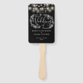 Hochzeitsprogramm für Schwarz-Weiß-Lichter Fächer (Vorderseite)