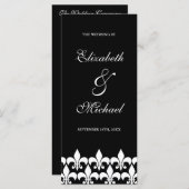 Hochzeitsprogramm für Schwarz-Weiß-Lilie Programm (Vorne/Hinten)