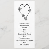 Hochzeitsprogramm für Schwarz-Weiß-Schmetterlinge Programm (Rückseite)