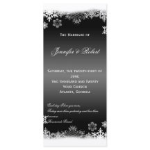 Hochzeitsprogramm für Schwarz-Weiß-Schneeflocken