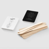 Hochzeitsprogramm für Schwarz-weiße Butterfly Mono Fächer (Non-assembled)