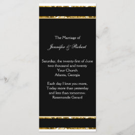 Hochzeitsprogramm für Schwarz-weiße Glitzer und Go Programm