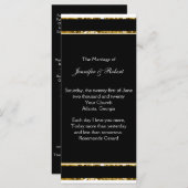 Hochzeitsprogramm für Schwarz-weiße Glitzer und Go Programm (Vorne/Hinten)