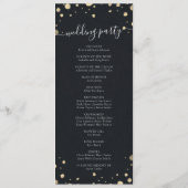 Hochzeitsprogramm für Schwarz-weiße Goldflorensehe Programm (Rückseite)