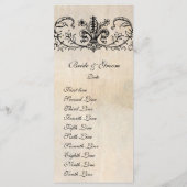 Hochzeitsprogramm für Schwarze Fleur Programm (Rückseite)