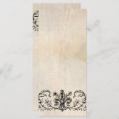 Hochzeitsprogramm für Schwarze Fleur Programm (Vorne/Hinten)