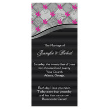 Hochzeitsprogramm für schwarze und silberne Diaman