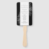 Hochzeitsprogramm für Schwarze und Weiße Grüne Fächer (Vorderseite)