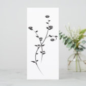 Hochzeitsprogramm für Schwarze und Weiße Rosen Programm (Stehend Vorderseite)