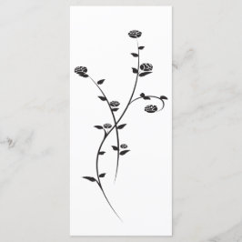 Hochzeitsprogramm für Schwarze und Weiße Rosen Programm