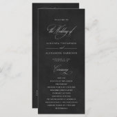 Hochzeitsprogramm für Schwarze Velours-Textur (Vorne/Hinten)