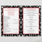 Hochzeitsprogramm für Schwarze, Weiße, Rote Schnee (Rückseite)