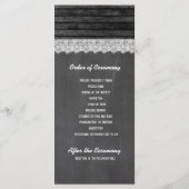 Hochzeitsprogramm für Schwarzes Holz Programm (Rückseite)