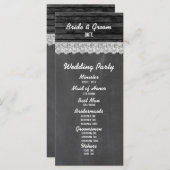 Hochzeitsprogramm für Schwarzes Holz Programm (Vorne/Hinten)