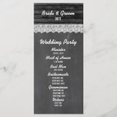 Hochzeitsprogramm für Schwarzes Holz Programm (Vorderseite)