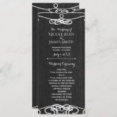 Hochzeitsprogramm für Schwarzwald und Weißwein Programm (Vorne/Hinten)