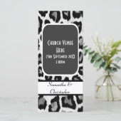 Hochzeitsprogramm für Schwarzweißleoparden Programm (Stehend Vorderseite)