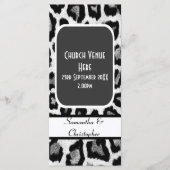 Hochzeitsprogramm für Schwarzweißleoparden Programm (Vorderseite)