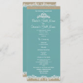 Hochzeitsprogramm für Sea Garland Aqua Programm (Vorne/Hinten)