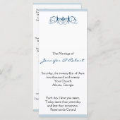 Hochzeitsprogramm für Seestreifen mit floralen Akz Programm (Vorne/Hinten)