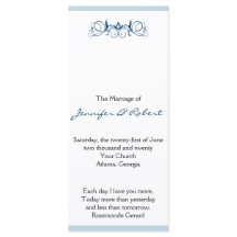 Hochzeitsprogramm für Seestreifen mit floralen Akz