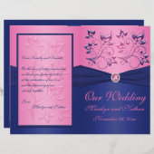 Hochzeitsprogramm für Seestreitkräfte und Rosa (Vorne/Hinten)