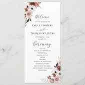 Hochzeitsprogramm für Seidenblumen Programm (Vorderseite)