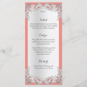 Hochzeitsprogramm für Silberblumen Programm (Rückseite)