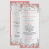 Hochzeitsprogramm für Silberblumen Programm (Vorne/Hinten)