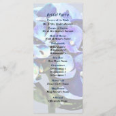 Hochzeitsprogramm für Small Blue Hydrangea Programm (Rückseite)