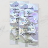 Hochzeitsprogramm für Small Blue Hydrangea Programm (Vorne/Hinten)