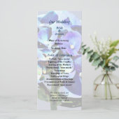 Hochzeitsprogramm für Small Blue Hydrangea Programm (Stehend Vorderseite)