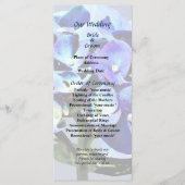 Hochzeitsprogramm für Small Blue Hydrangea Programm (Vorderseite)