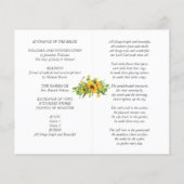 Hochzeitsprogramm für Sonnenblumen oder andere Ver (Rückseite)