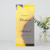 Hochzeitsprogramm für Sonnenblumen Programm (Stehend Vorderseite)